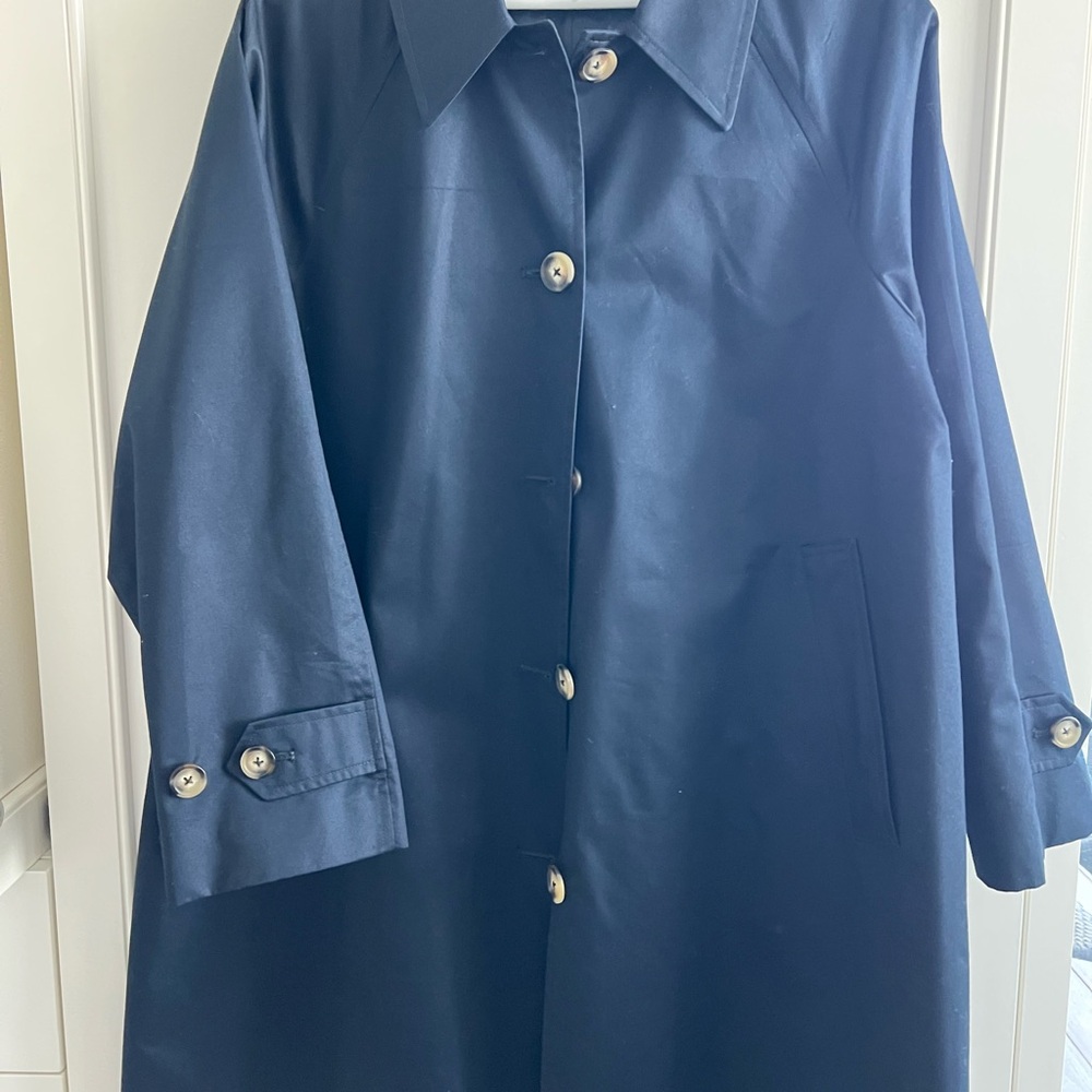 M&S Collection Classic Navy Blue Coat with Gold Buttons